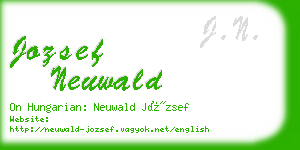 jozsef neuwald business card